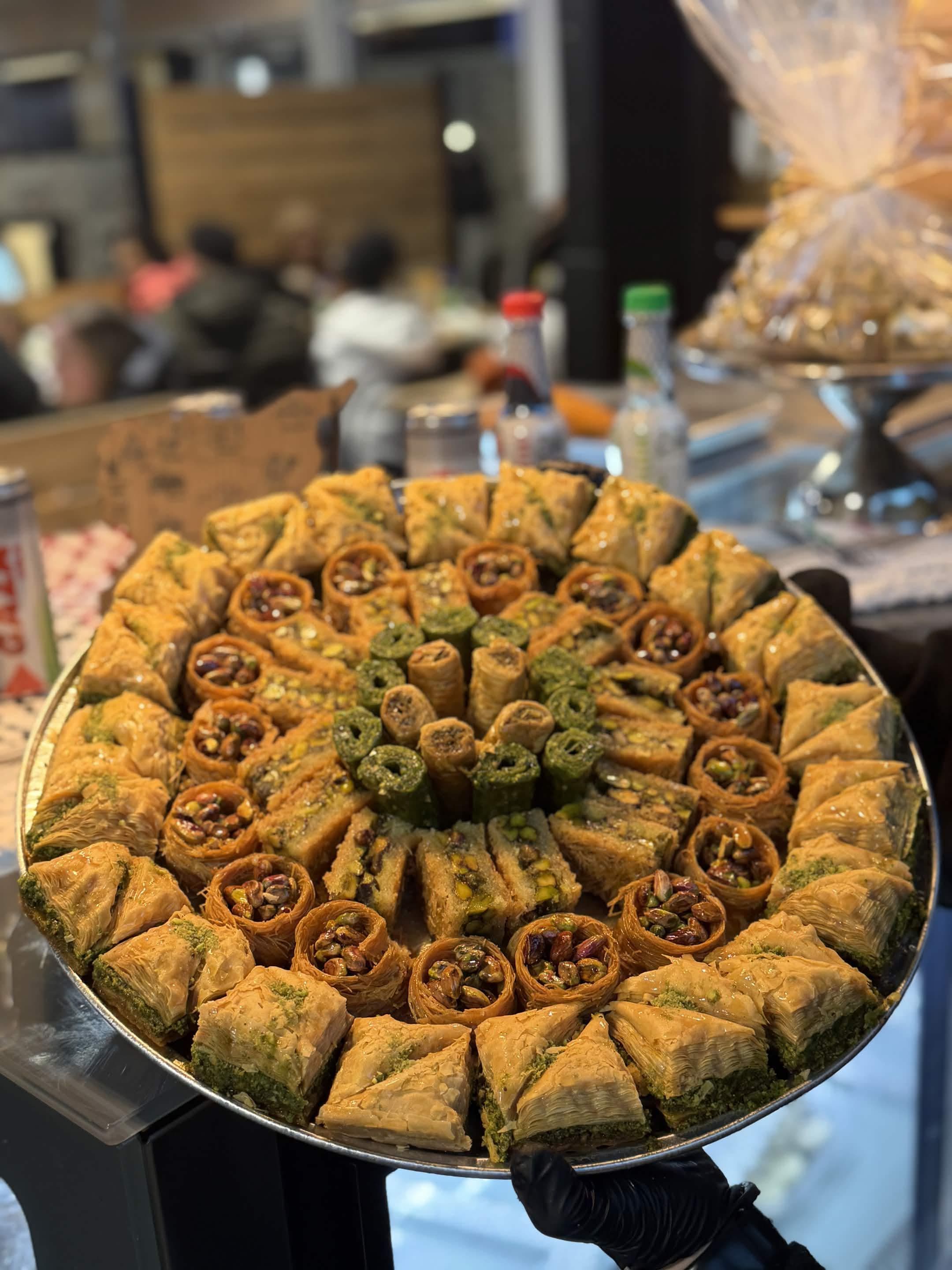 A platter of assorted baklava at Damask Resto Market